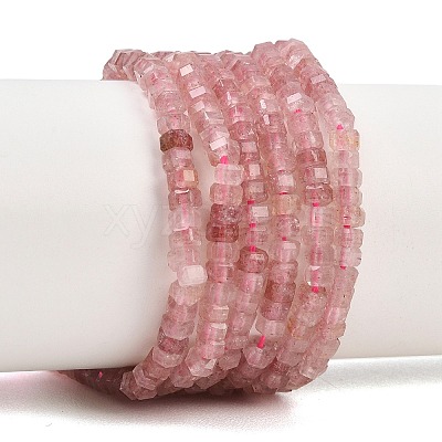 Natural Strawberry Quartz Beads Strands G-G345-C22-2x4mm-1