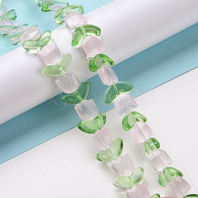 Transparent Glass Beads Strands LAMP-H061-02C-1