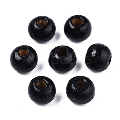 Dyed Natural Wood Beads WOOD-Q006-8mm-17-LF-1