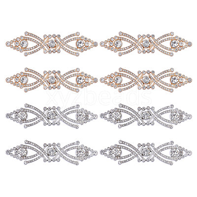8 Pairs 2 Colors Alloy Plastic Interlocking Clasps FIND-CA0010-90A-1