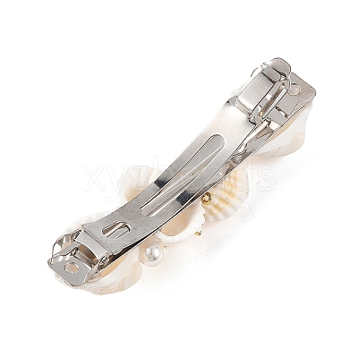 Natural Shell & Shell Pearl Hair Barrettes PHAR-TA000011-1