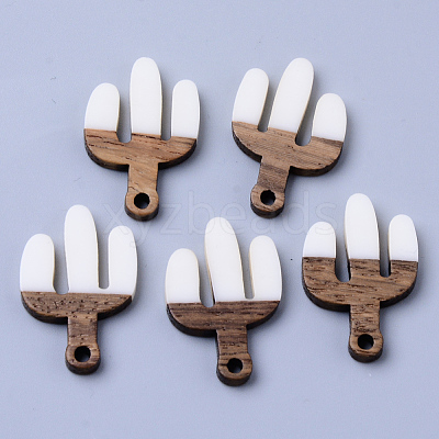 Resin & Walnut Wood Pendants RESI-N025-008A-B02-1