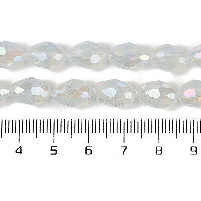 Opaque Solid Color Electroplate Glass Beads Strands EGLA-N013-J4mm-B02-1