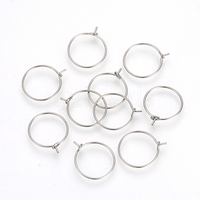 Non-Tarnish 304 Stainless Steel Hoop Earrings X-STAS-R071-41-1