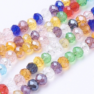 Electroplate Glass Bead Strands EGLA-J047-4x3mm-46-1