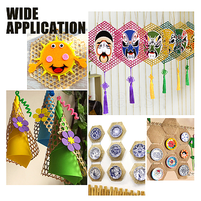 10Pcs 5 Colors DIY Woven Bamboo Network FIND-PH0005-35-1