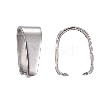 Tarnish Resistant 201 Stainless Steel Snap on Bails STAS-K146-067-3x7mm-1
