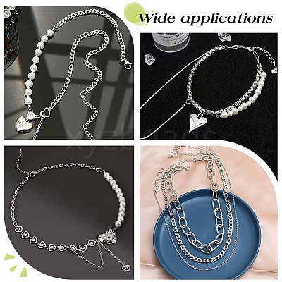 48Pcs 8 Styles Spray Painted 304 Stainless Steel Lobster Claw Clasps STAS-UN0050-07-1