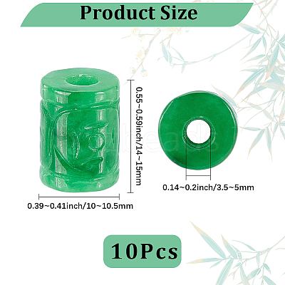 10Pcs Natural Myanmar Jade Beads G-SP0001-50-1
