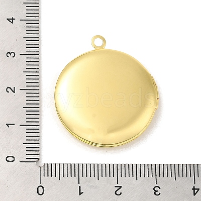 Rack Plating Brass Locket Pendants KK-K277-06G-1