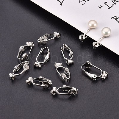 Brass Clip on Earring Converter X-KK-Q115-N-1