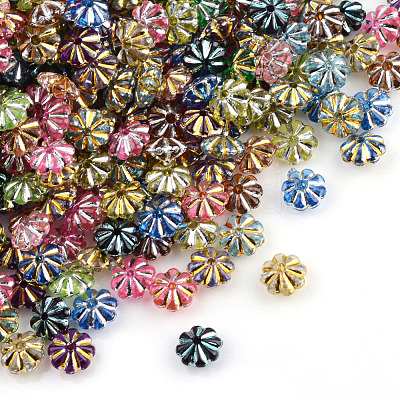 Plating Transparent Acrylic Beads PACR-Q112-02-1
