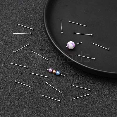 Tarnish Resistant 304 Stainless Steel Ball Head pins STAS-M010-20mm-01-1