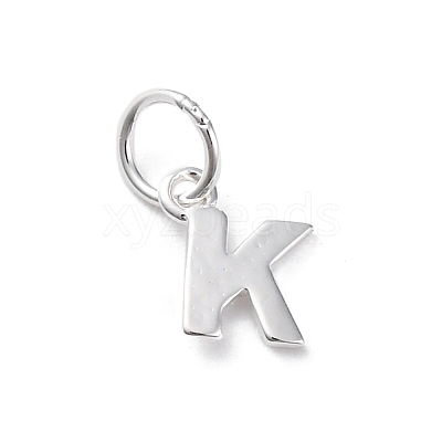 925 Sterling Silver Letter Charms LS-STER-C012-01S-K-1