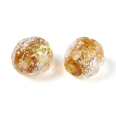 Handmade Foil Glass Beads Strands FOIL-N033-03D-1