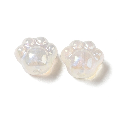 UV Plating Rainbow Iridescent Acrylic Beads PACR-M002-08-1