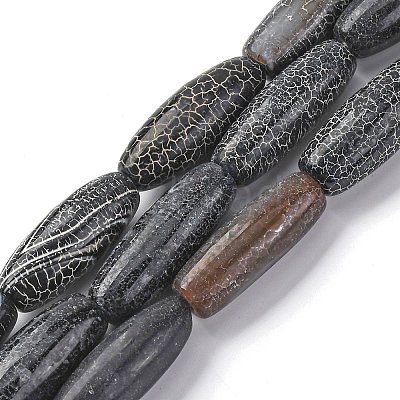 Natural Weathered Agate Beads Strands G-P570-C01-01-1
