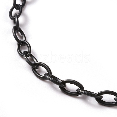 Personalized ABS Plastic Cable Chain Necklaces NJEW-JN03220-09-1