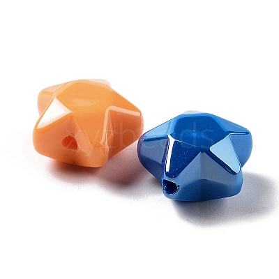 Opaque Acrylic Beads X-OACR-Z017-04D-1