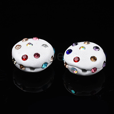Polymer Clay Rhinestone Beads RB-S056-27H-1