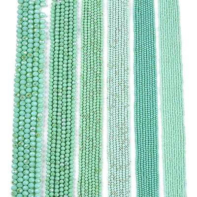 Electroplate Opaque Solid Color Glass Beads Strands EGLA-A044-P4mm-L14-1