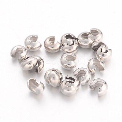 Brass Crimp Beads Covers X-EC266-1NF-1