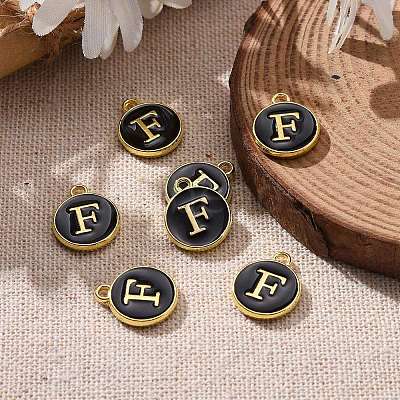 Golden Plated Alloy Charms X-ENAM-S118-02F-1