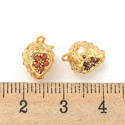 Brass Micro Pave Cubic Zirconia Pendants KK-K369-01G-09-1