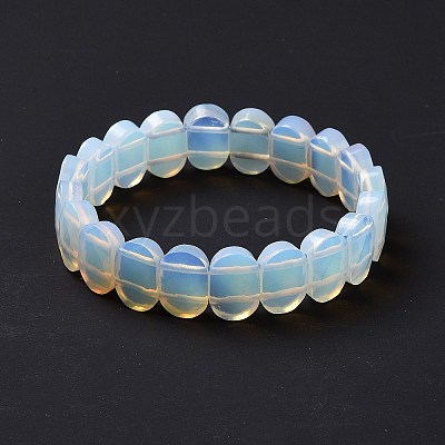 Opalite Oval Beaded Stretch Bracelet G-E010-01O-1