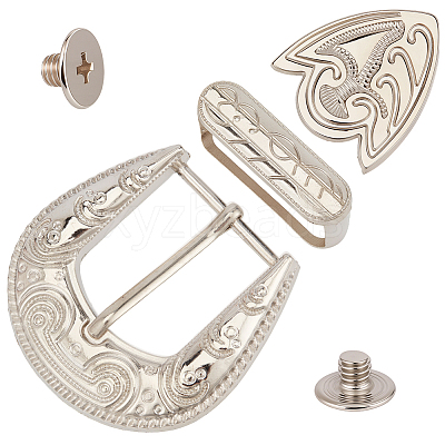Belt Zinc Alloy Buckle Sets FIND-GF0009-33-1