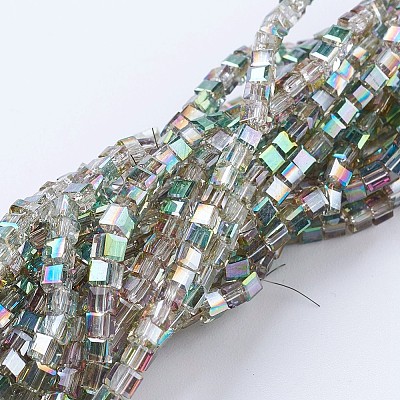 Electroplate Glass Beads Strands LS-EGLA-F121-HP-A02-1