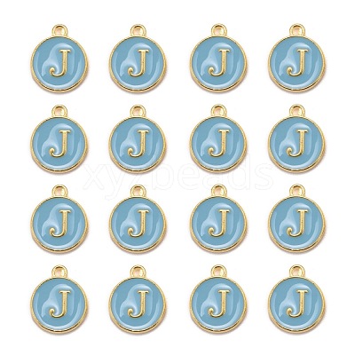 Golden Plated Alloy Enamel Charms X-ENAM-S118-04J-1