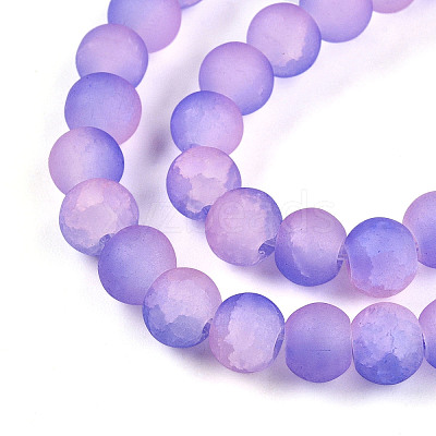 Crackle Glass Beads X1-GLAA-N009-6mm-08-1
