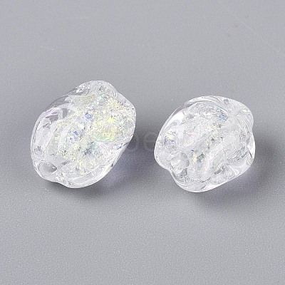 Handmade Foil Glass Beads Strands FOIL-N033-02H-1
