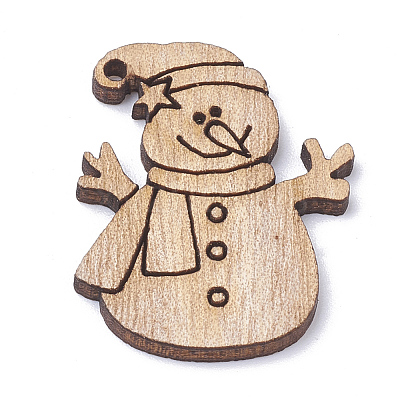 Undyed Wooden Pendants LS-X-WOOD-S040-16-1