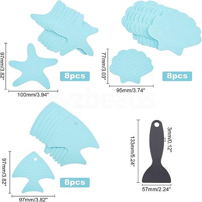 PEVA Adhesive Non-Slip Bathtub Stickers FIND-WH0077-40-1
