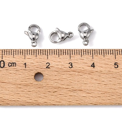 Tarnish Resistant 304 Stainless Steel Lobster Claw Clasps Hand Polished STAS-M262-01-11mm-1