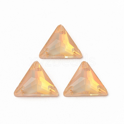 Mocha Effect Triangle Shape Sew on Rhinestone GLAA-A024-06D-1