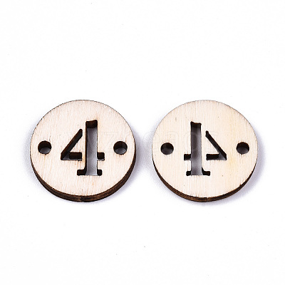 Unfinished Natural Poplar Wood Links Connectors WOOD-S045-138A-4-1