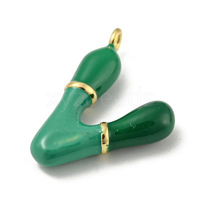 Brass Enamel Pendants KK-E093-03G-V-1