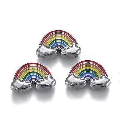 Alloy Enamel Slide Charms ENAM-L033-001P-1