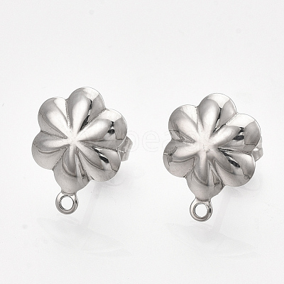 Non-Tarnish 304 Stainless Steel Stud Earring Findings STAS-S079-73B-1