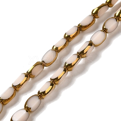 Electroplate Opaque Color Glass Beads Strands EGLA-Q127-A01-02J-1