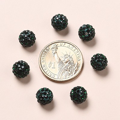 Pave Disco Ball Beads X1-RB-A130-10mm-19-1