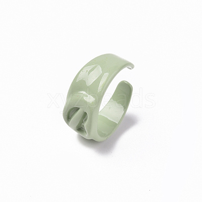 Spray Painted Alloy Cuff Rings RJEW-T011-34A-RS-1