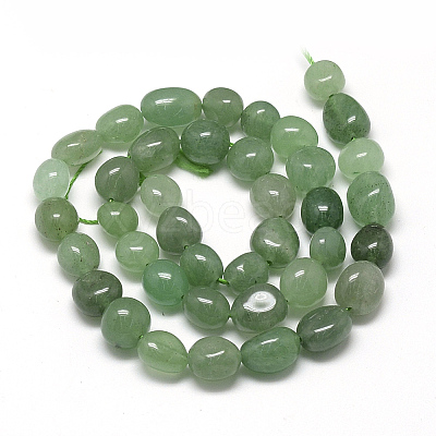 Natural Green Aventurine Beads Strands X-G-R445-8x10-22-1