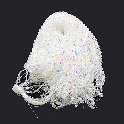 Imitate Austrian Crystal Electroplate Bicone Glass Bead Strands X-GLAA-F029-4x4mm-A01-1