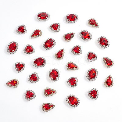 30Pcs 3 Style Sew on Rhinestone GLAA-GA0001-63A-1