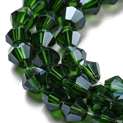 Transparent Electroplate Glass Beads Strands GLAA-F029-3mm-C25-1