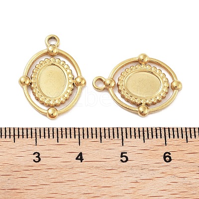 304 Stainless Steel Pendant Cabochon Settings X-STAS-P364-07G-1